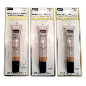 3 PACK B-Pure Essentially Ageless Hydrating Serum Foundation Medium-Deep .5 oz